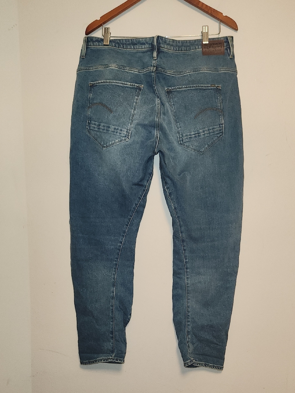 G-Star Raw Arc 3D Low Boyfriend WMN Tapeted Leg Blue Washed Jeans Size W33-L32 - Picture 11 of 13
